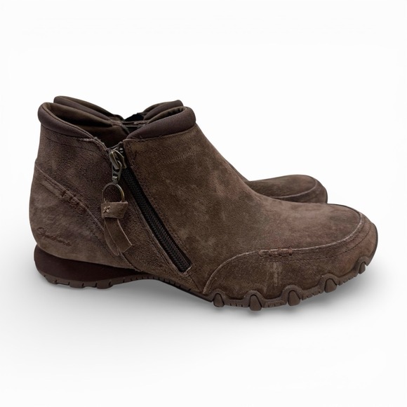 Skechers Relaxed Fit Air Cooled Memory Foam Brown Suede Ankle Boot Size 9 - Picture 6 of 13